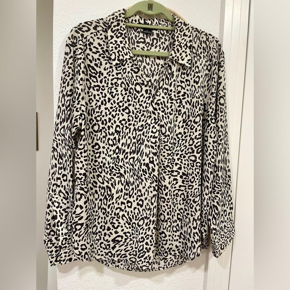 Sanctuary Leopard Blouse Size L